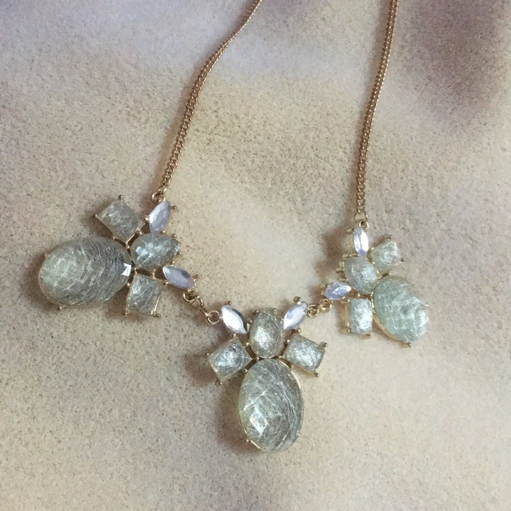 Gray statement necklace